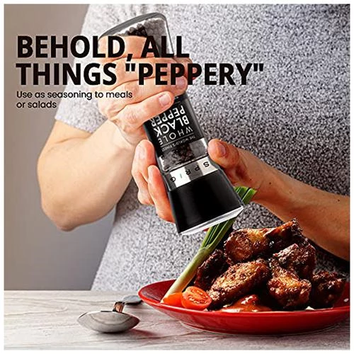 Sprig Gourmet Black Pepper Grinder - World's Finest, 100 g Grinder Bottle-3.webp